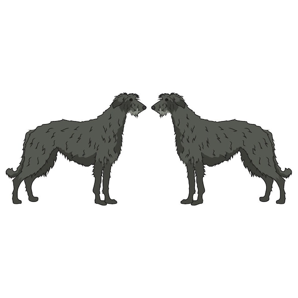 Scottish Deerhound Dog Decal, Dog Lover Decor Vinyl Sticker